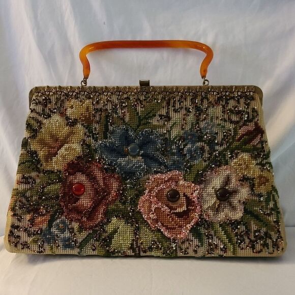 Vintage needlepoint bag  - Picture 1 of 3